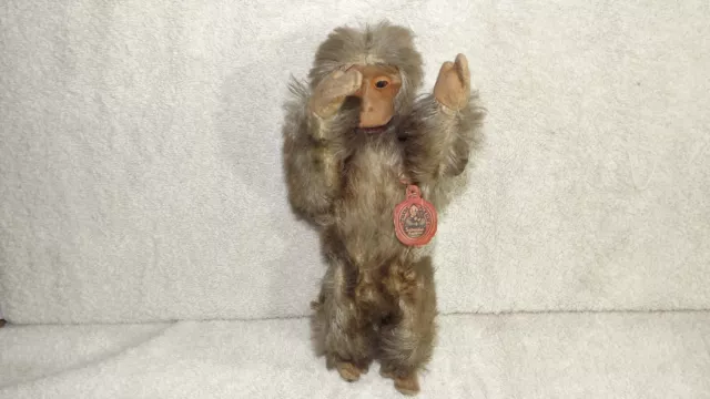 Antique Schuco Monkey Yes No 9 ins With Original Tags Nice Condition