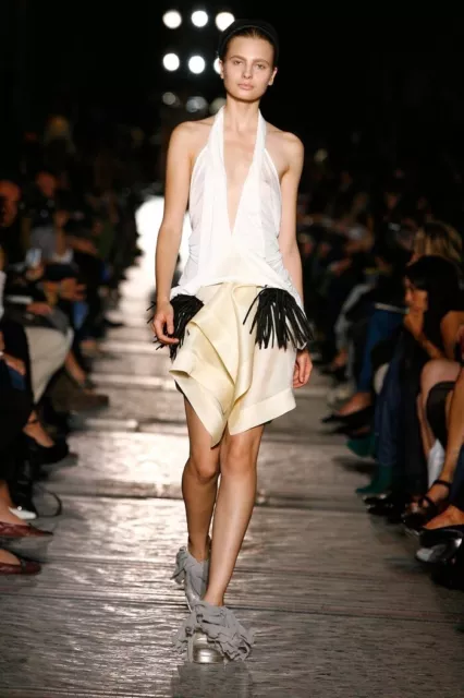 RICK OWENS - WISHBONE SS 07 - ICONIC * Designer Runway Draped Sheer Halter Top