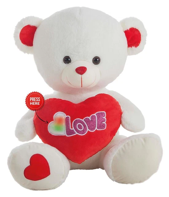 Peluche orso gigante Orso peluche gigante 80 cm san valentino bianco beige  marrone peluche san valentino orsacchiotto orsacchiotti piccoli peluche 80  cm (Marrone)