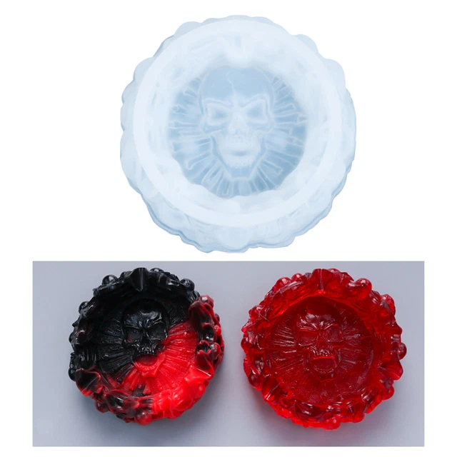 Skull Ashtray   Epoxy Resin Making Mould Jewellery Craft for Halloween