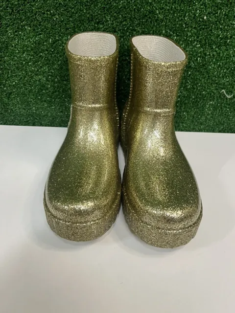 Ugg Drizlita Glitter Waterproof Rubber Wool Rain Boots, Women Us 7/ Eur 38 New