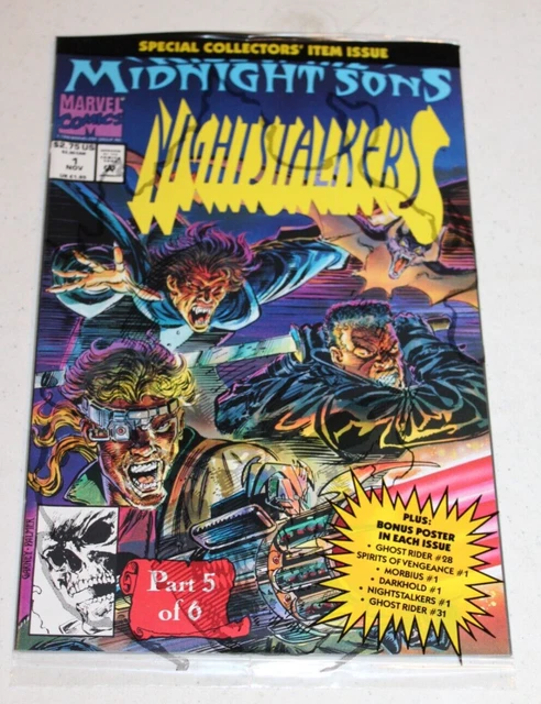 SEALED Nightstalkers 1 NM Blade Hannibal King  w/ Poster Ghost Rider Blade HTF