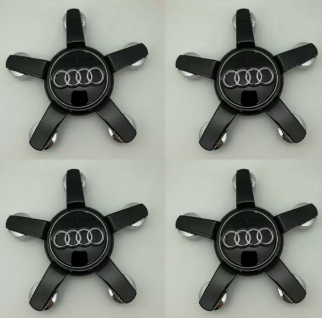 4pcs 150mm For Audi Q7 Wheel Center Caps Hubcaps Rim Caps Black 4L0601165D