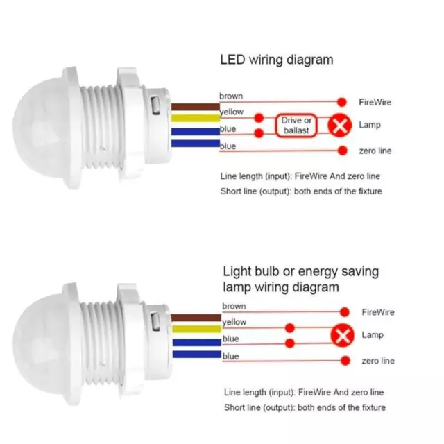 Smart Motion Sensor Ceiling Light Switch | 360° PIR Occupancy Detector