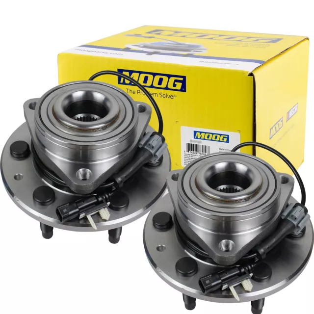 4WD MOOG Front Wheel Bearing Hub Pair For Chevy Silverado 1500 GMC Sierra 1500