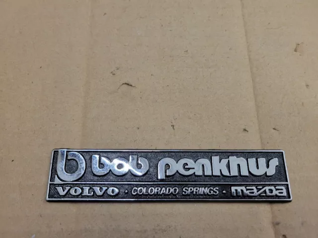 Bob Penknus Volvo Mazda Colorado Springs Metal Car Dealership Emblem Badge Logo