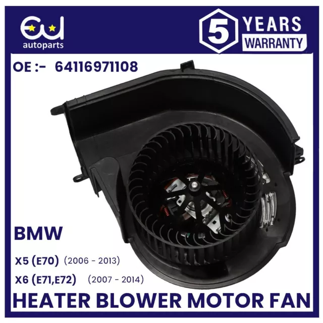 Rhd Para Bmw X5 X6 E70 E71 E72 Ventilador Motor Ventilador De Calefacción Tracción Derecha 990878J 2