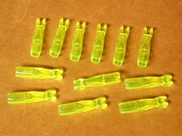 Original Beman Carbon Arrow Replacement Nocks - 15/64" - Flo. Yellow - New Dozen