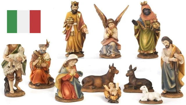 - Santoni Da 7 Cm Presepe Natività, 11 Soggetti in Resina