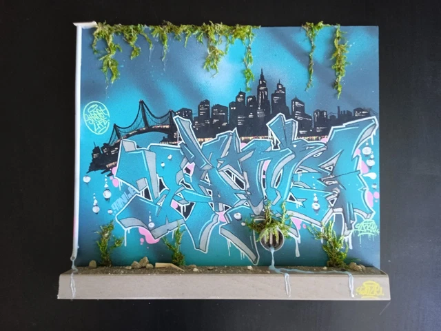 Peinture sur toile d'art graffiti de rue pour la décoration intérieure