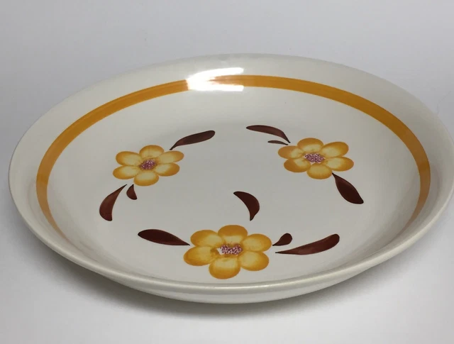 Italian 13” Pasta Serving Bowl Vegetable Hand Painted Floral CBM Faenza Large