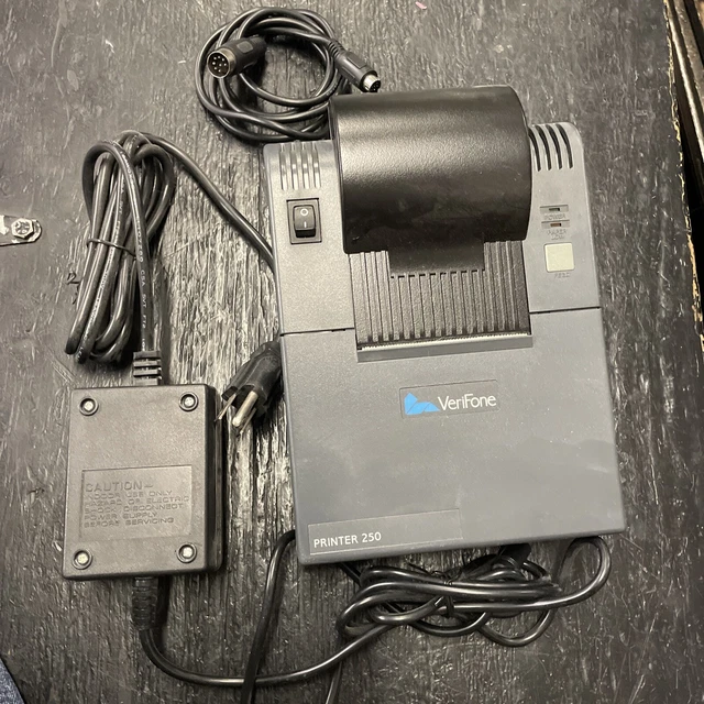 VeriFone 250 Point of Sale Printer Tranz/330 380 Credit Card Terminal & Cables