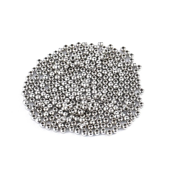 4200 Piece Assorted Spacer Beads Round Ball Faceted Spacer Beads for DIY Jewelry