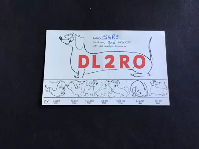 Vintage QSL Radio communication card Royal Signals B.A.O.R. 1955 R37623