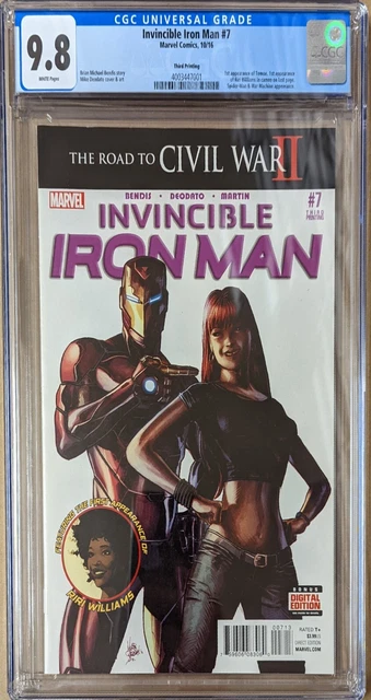 Marvel Invincible Iron Man #7 3rd Print 1st Riri Williams CGC 9.8