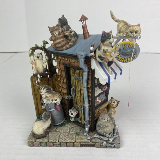 Rare Gary Patterson Danbury Mint Kitty City Cats Fish Market Playing Collectible
