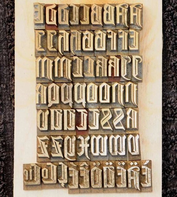 Prägeschrift 11 mm Messingschrift Buchbinder Messing Buchbinden Vergoldepresse