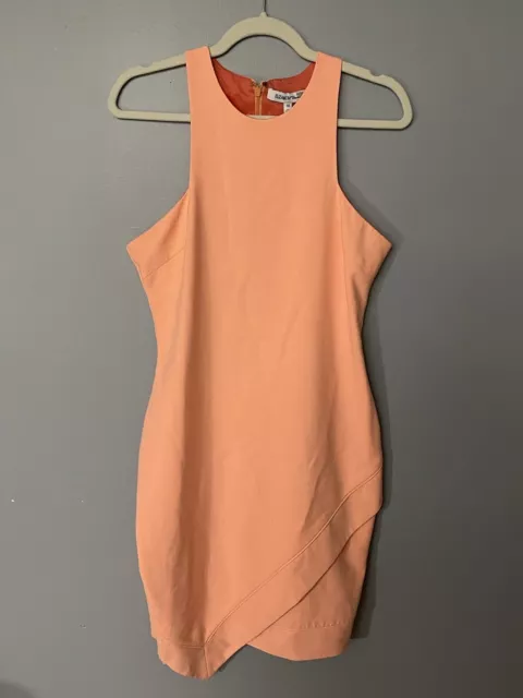 ELIZABETH & JAMES Dress Damon Slim Sleeveless Mini  Coral Size 10