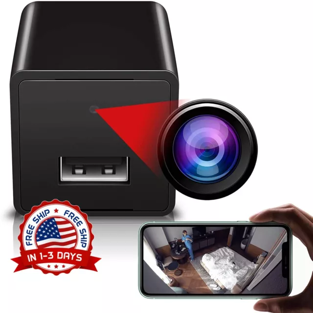 Camara Espia En Forma De Cargador USB Vigilancia Oculta Con WIFI App HD 1080P