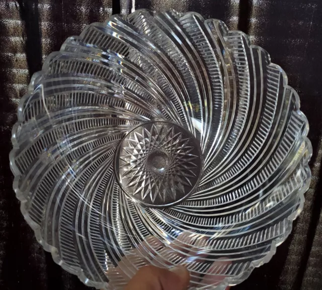 ABCG Rare American Brilliant Cut Glass Comet Bowl
