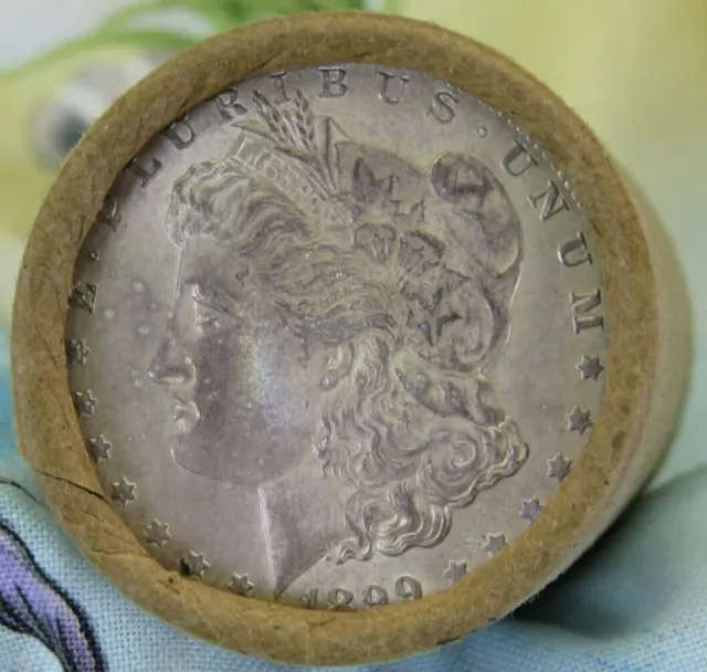 20 UNCIRULATED BU Coins Morgan Dollar Roll TONING 1899/CC   *L BESTEVER #827