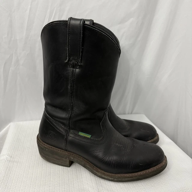 Bottes Cowboy Dan Post Homme – Cuir Noir – Taille 10 D – Western