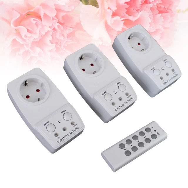 Prise de commutateur de télécommande 3PCS avec 1 télécommande 8