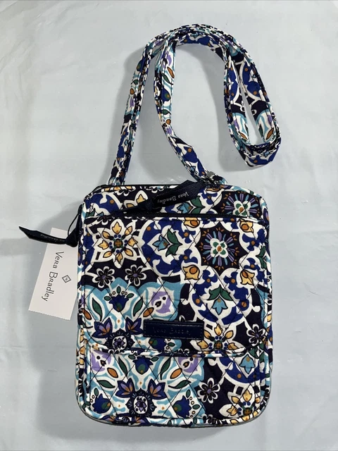 VERA BRADLEY RFID Mini Hipster Crossbody Bag Quilted Lisbon Medallion Cool New
