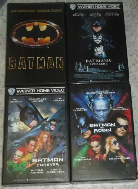 Batman Video Sammlung - 4 VHS/Action/Michael Keaton/Kim Basinger/Warner