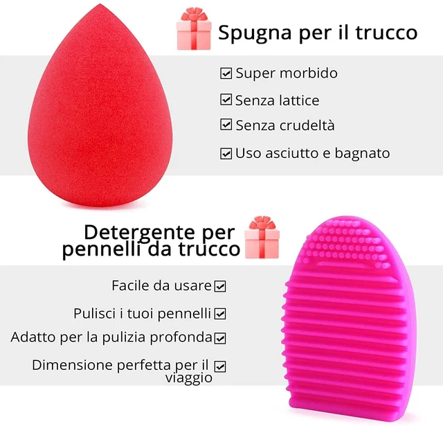 Pennelli Make up Set Di Pennello Da Trucco Fondazione Cipria Fard Ombretto Kit ( 6