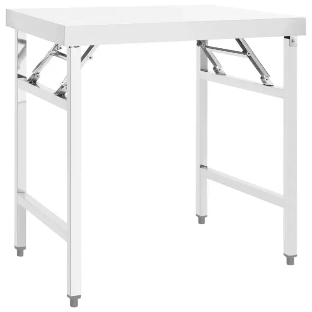 Kitchen Folding Work Table 85x60x80 cm Stainless Steel vidaXL