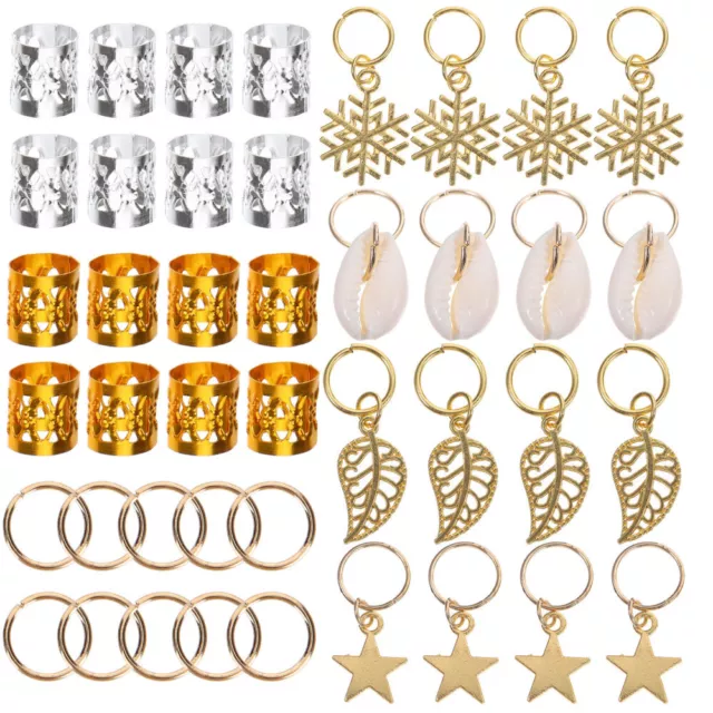 80 piezas accesorios de trenzado para joyería de cabello joyas cuentas para trenzas