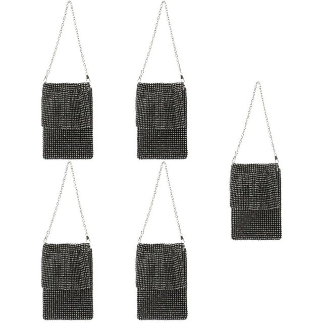 Fenglin-joy Mini Borsa con Paillettes,4 pezzi Portamonete Forma di Cuore Borsa con Paillettes Bambina Portamonete Bambino per regalo di compleanno per bambini ragazze