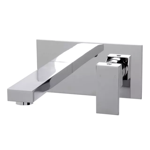 Wall Mounted Basin Mono Tap Single Lever Solid Brass Chrome Bathroom Faucet