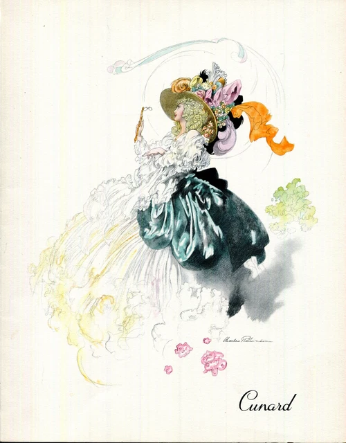 Parson archive Cunard Liner RMS FRANCONIA Dinner Menu March 28th 1953