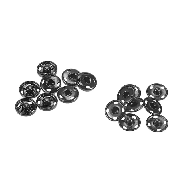 Snap Buttons, 15mm Copper Sew-on Press Button Fastener Gray 40 Sets