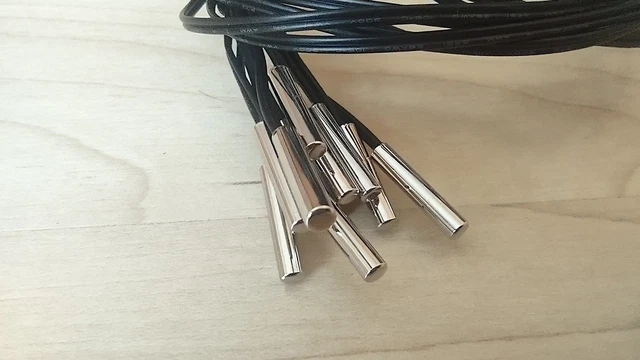 10pcs NTC Thermistor 10K, 1%, 3950, 0.5m Leads