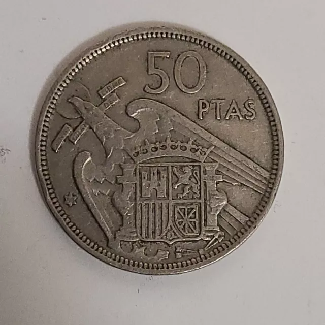 Pièce de monnaie de 50 pesetas de 1957