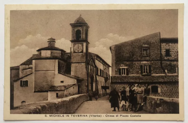 Cartolina San Michele in Teverina chiesa Viterbo Lazio paesaggistica T11