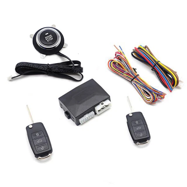 Car Engine Start Keyless Entry Kit Push Button Remote Control Starter Stop Trunk