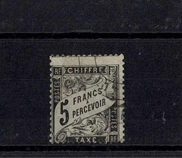 France Stamp Timbre Taxe N° 24 " Type Duval 5F Noir " Oblitere A Voir X992