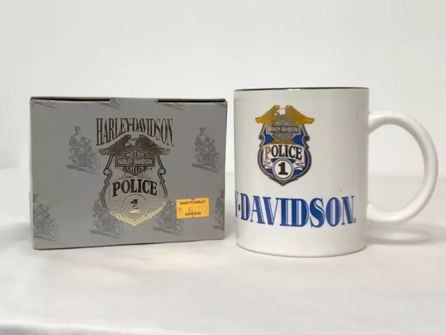 NEW IN BOX Harley-Davidson Police 1993 "On Patrol Since 1909" Mug