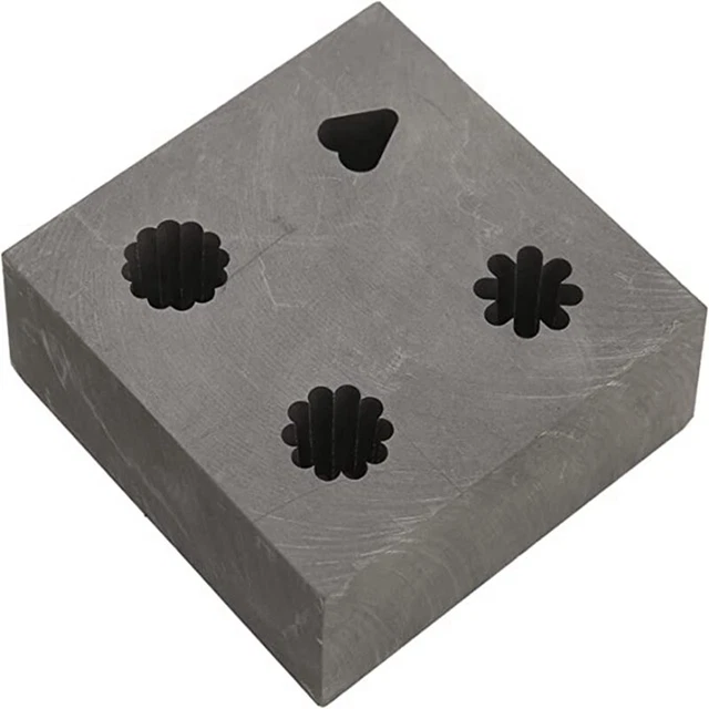 Molde de grafito bajo contenido de polvo lingote de grafito molde para cobre para plata V6Gff