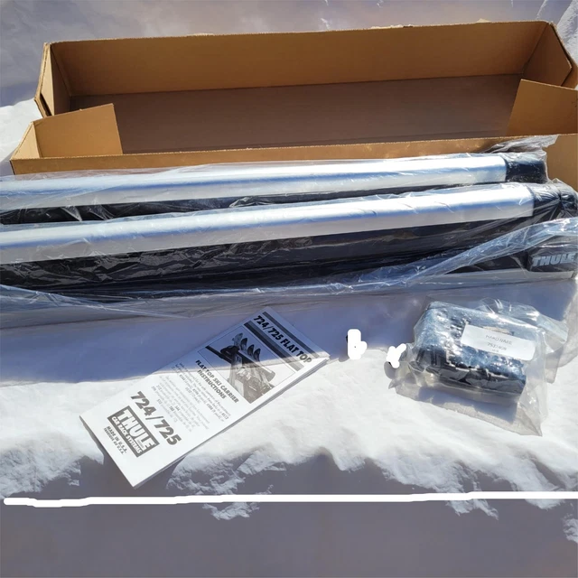 THULE 725 FLAT Top 6 Ski Snowboard Carrier Roof Rack No Locks or
