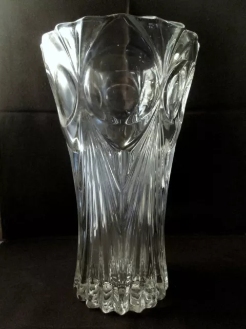 Grand VASE en Cristal 27,5cm Verrerie Glassware Vessel Crystal Cristallerie Déco