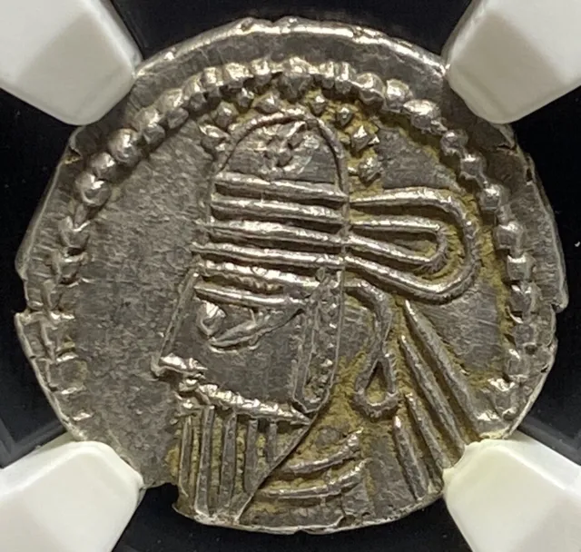NGC MS Osroes II 190-208 AD, PARTHIAN PARTHIA KINGDOM EMPIRE, DRACHM SILVER COIN
