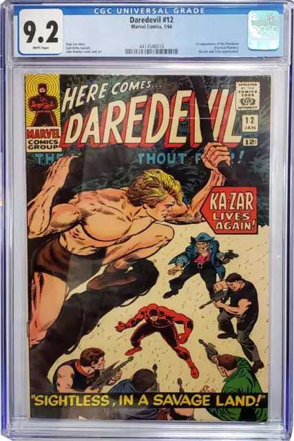 Daredevil #12 cgc 9.2 NM- 1966 Silver Age white pages  Stan Lee Jack Kirby