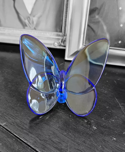 Baccarat Papillon Lucky Butterfly Blue No Box