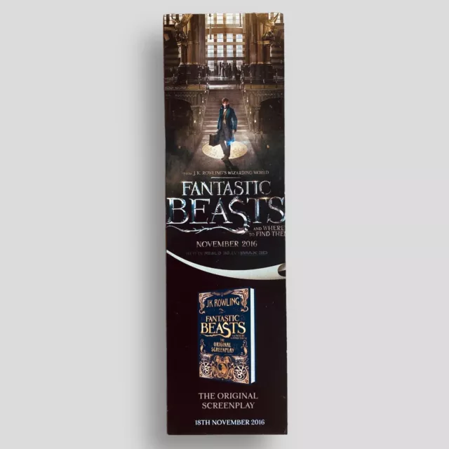 Fantastic Beasts J K Rowling Collectible PROMOTIONAL BOOKMARK -not the book