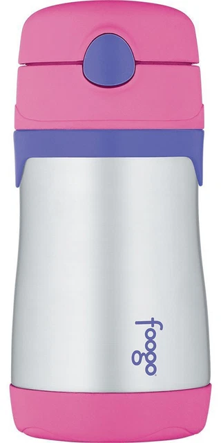 Thermos Foogo Vacuum Insulated 10-Ounce Straw Bottle (Pink/Purple)